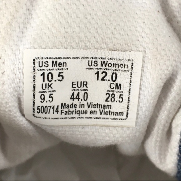 Vans Old Skool Denim Acid Wash Lace-Up Skate Shoes - Sz Men’s 10.5/ Women’s 12 - Picture 2 of 9